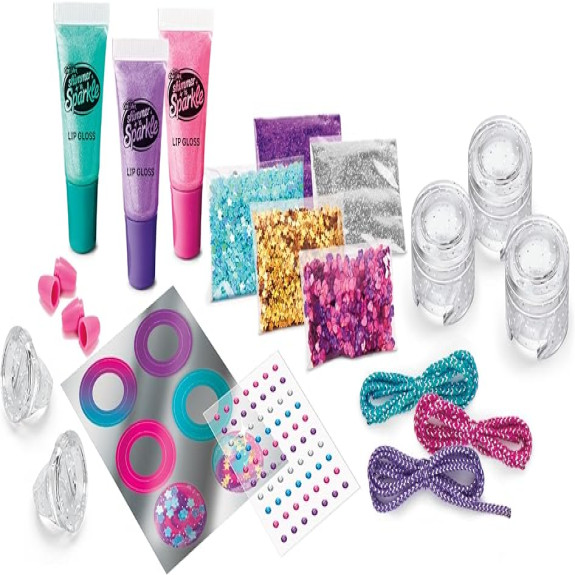 SNS Glitter & Gem Lip Gloss Locket